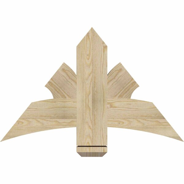 Ekena Millwork Davenport Rough Sawn Timber Gable Bracket, Douglas Fir, 36"W x 23"H x 2"D x 6"F, 15/12 Pitch GBW036X23X0206DAV00RDF - main